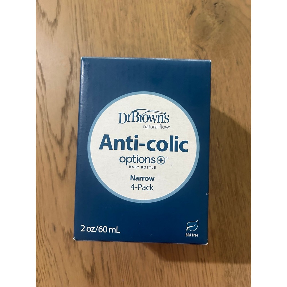 Dr. Brown's Anti-Colic Baby Plastic Bottles - Narrow, 4-Pack 2oz